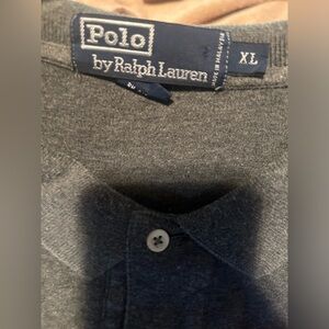 Polo by Ralph Lauren, XL, gray. Short sleeve